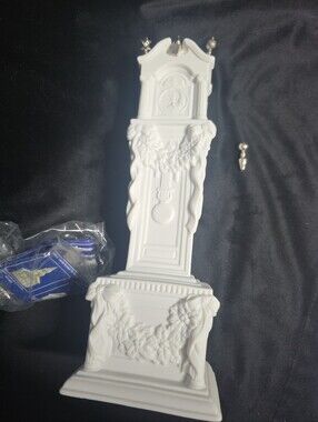 Vintage Department 56 Winter Silhouette Grandfather Clock #7797-6 w/ box